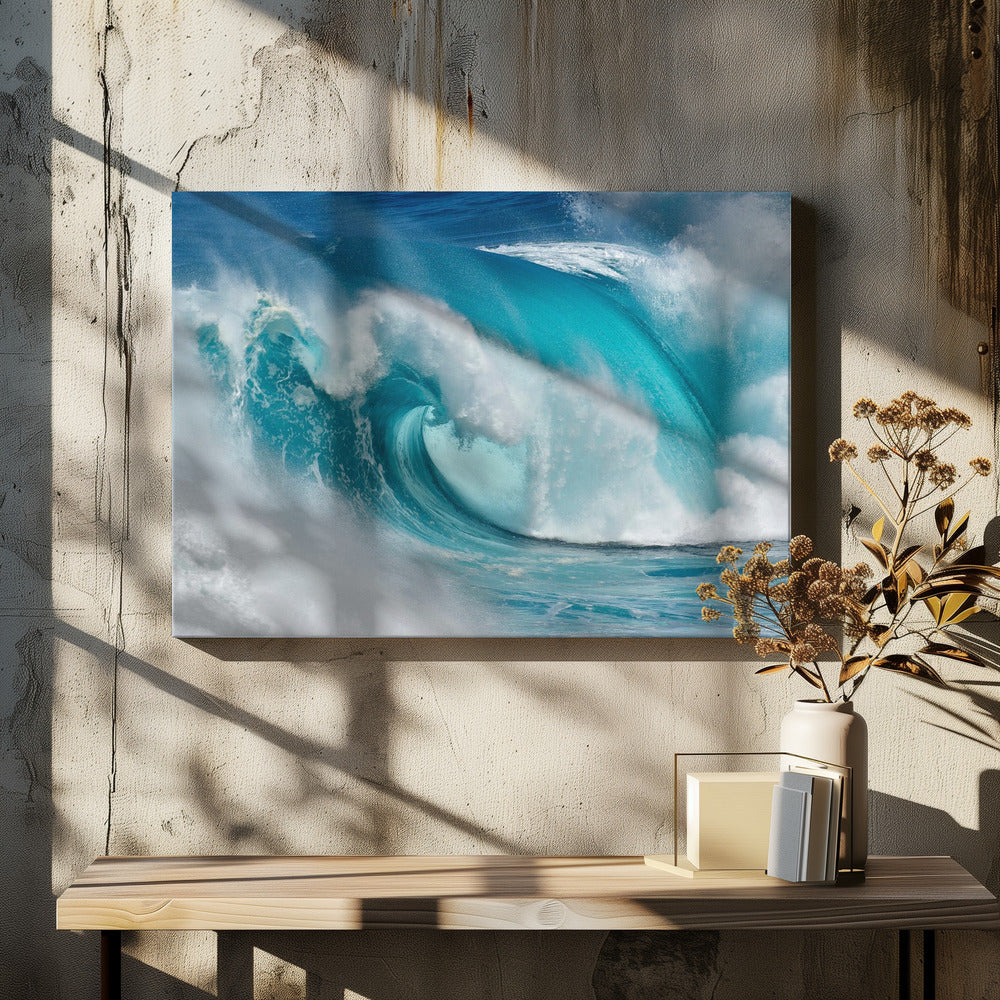 When the ocean turns into blue fire | Canvas