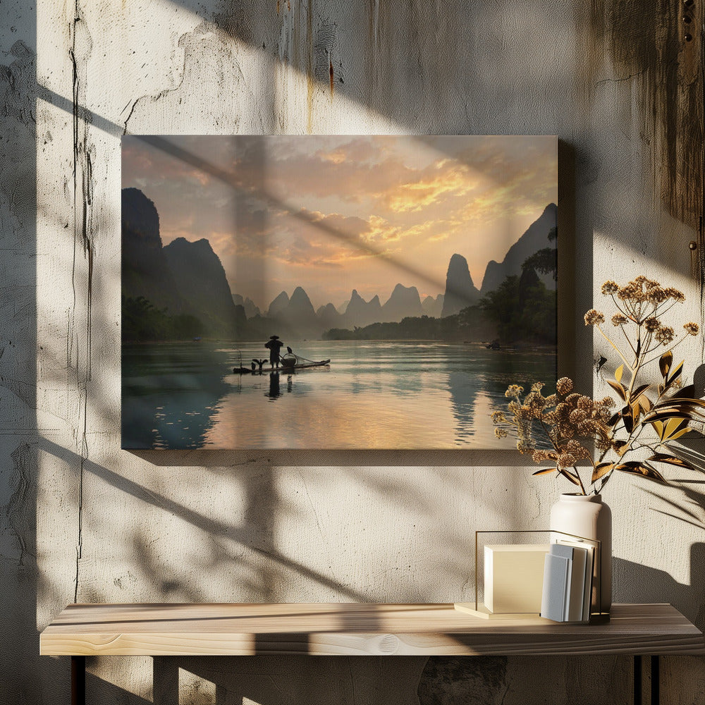 Golden Li River | Canvas