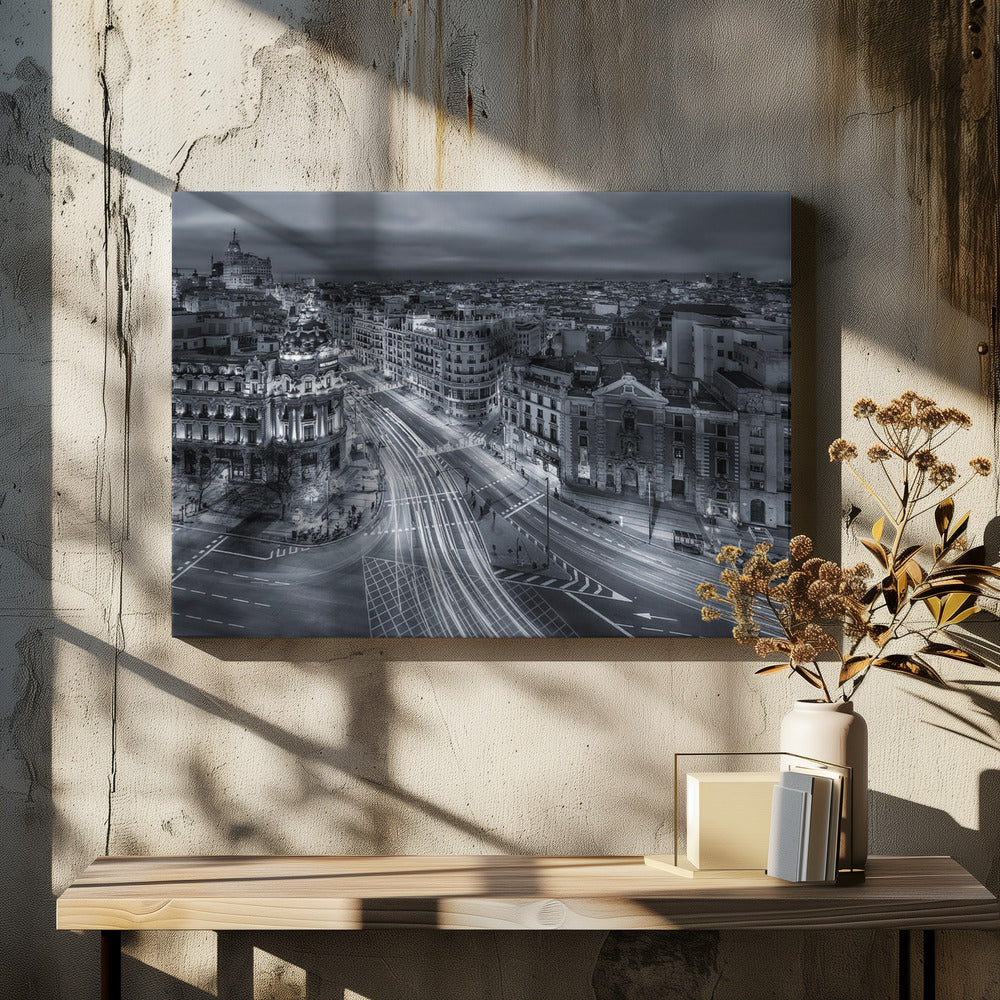 Madrid City Lights | Canvas