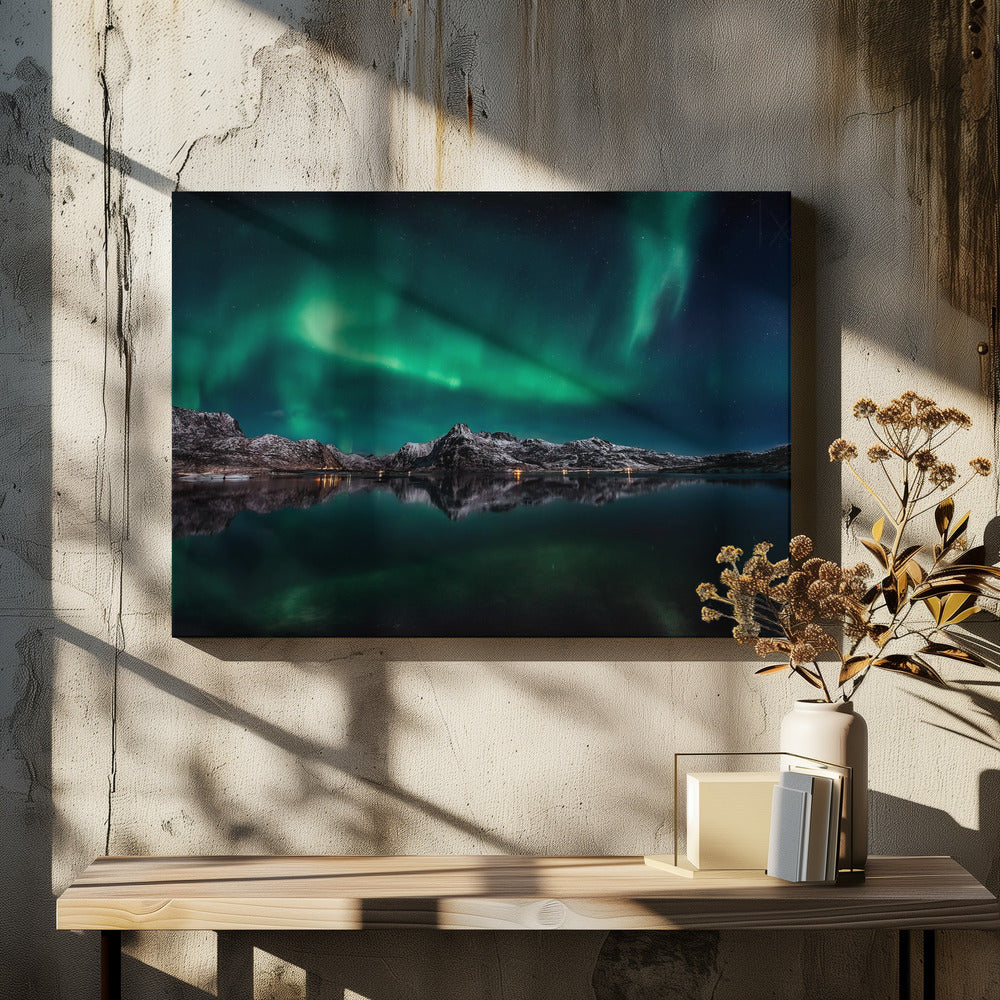 Lofoten Aurora Reflection | Canvas