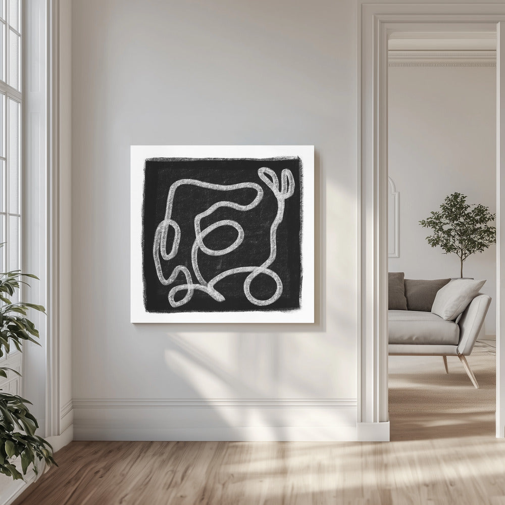 Black Scribble Lines 1 | Canvas