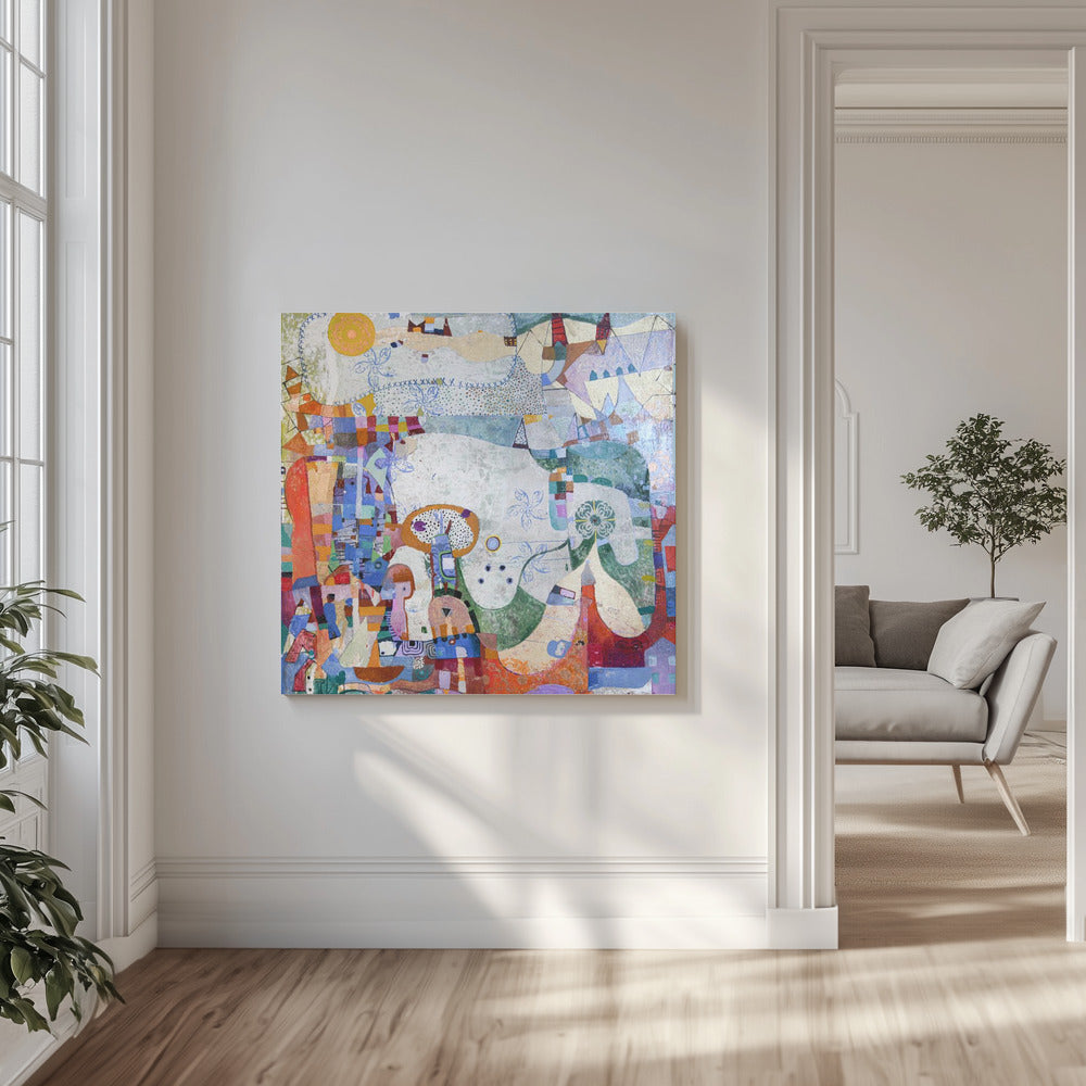 Distant Village | Canvas