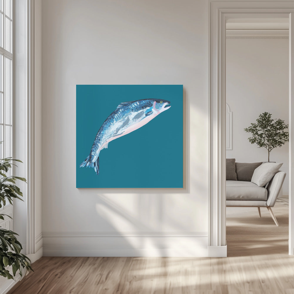 Leaping Salmon | Canvas