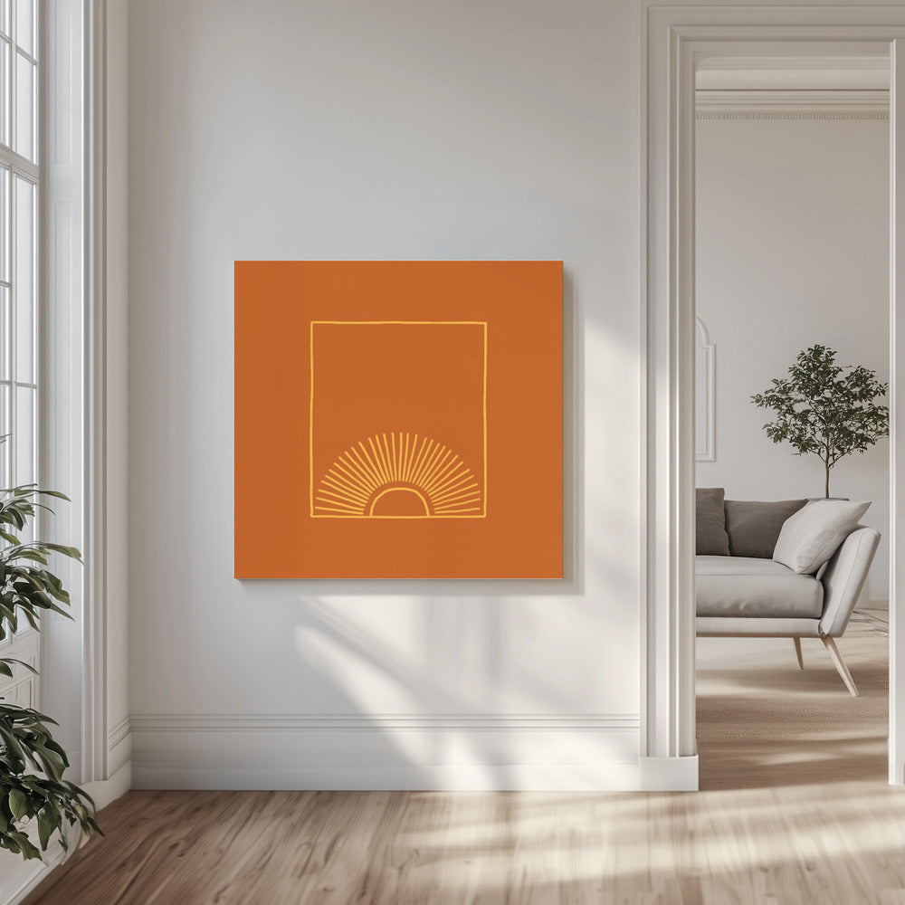 Caramel Minimal Sun | Canvas