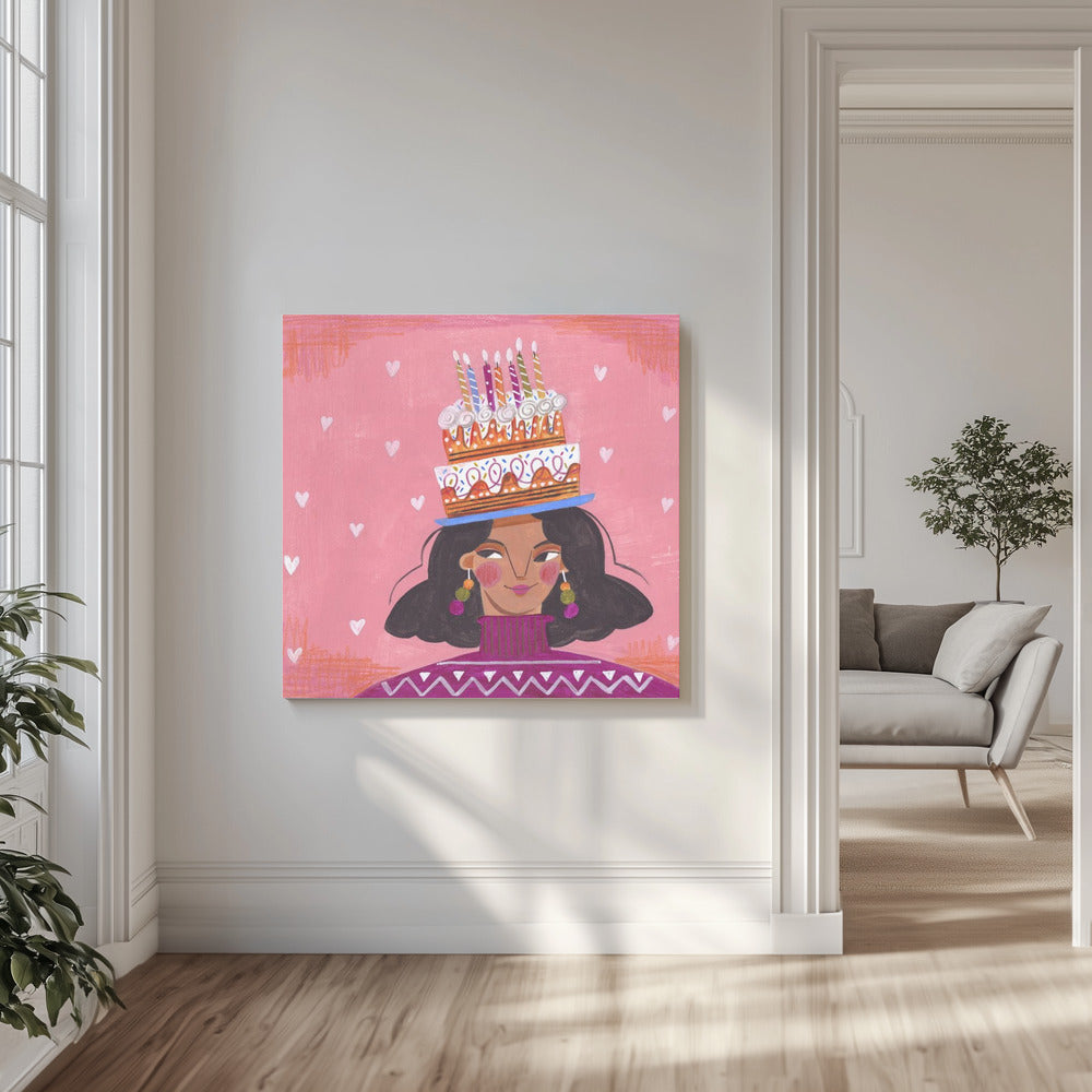 Woman with Pie | Canvas