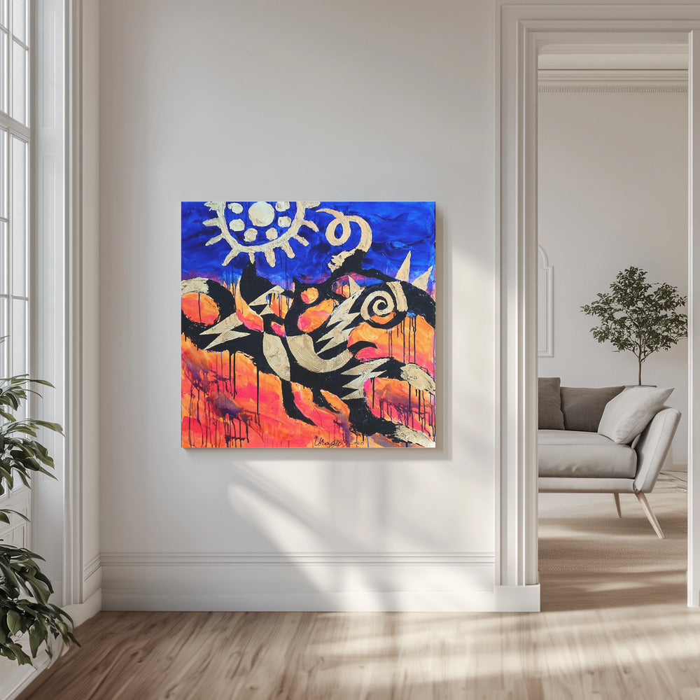 Sunhead Horseman and Woman | Canvas