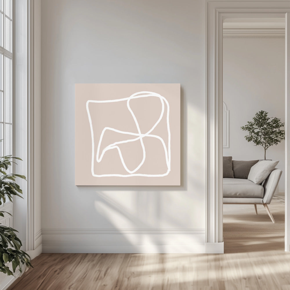 Beige abstract lines | Canvas