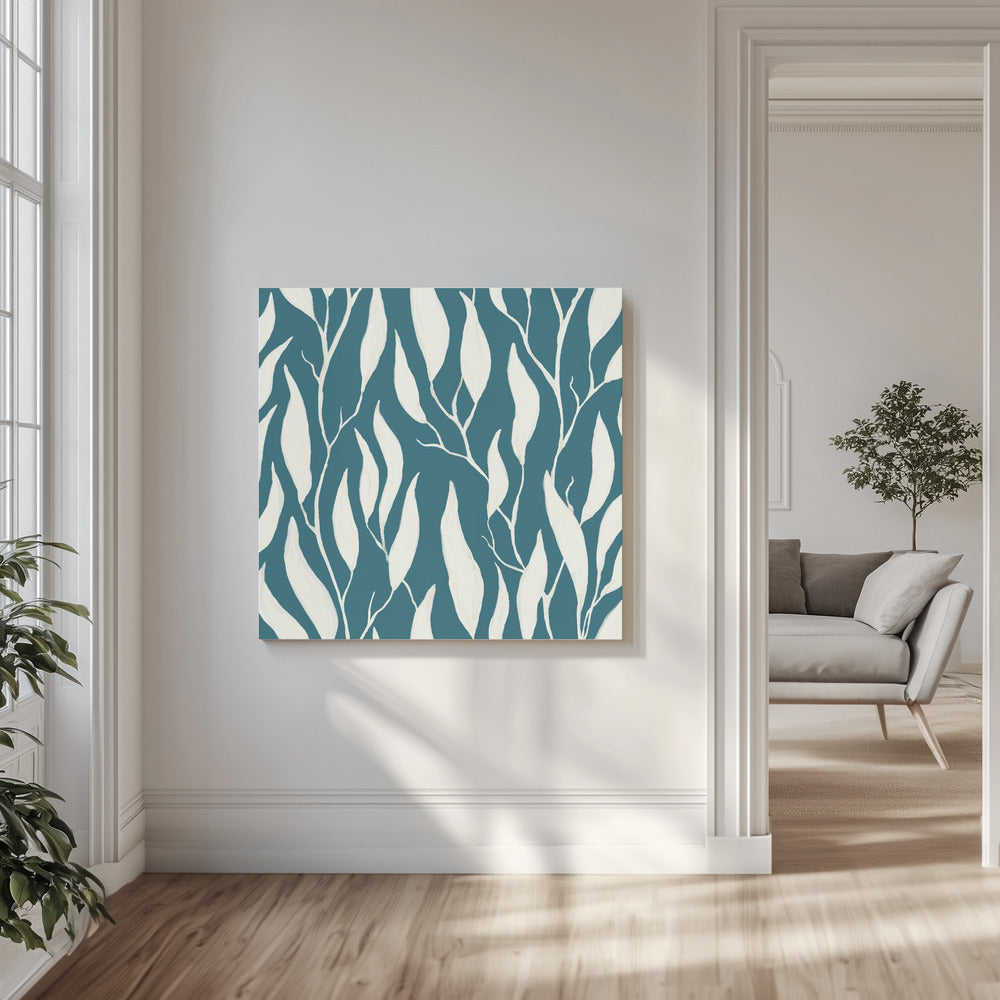 Tranquil Trailing Eucalyptus Branches Painted in Gouache | Canvas