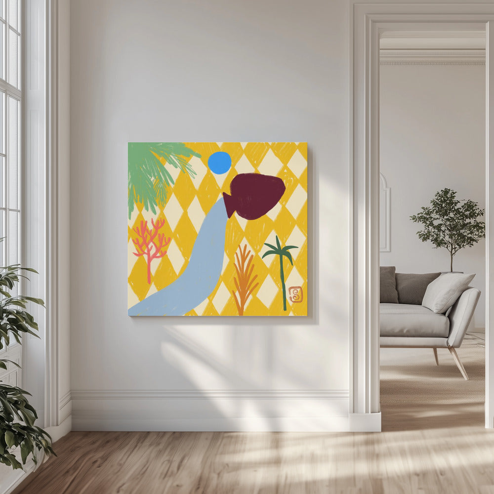 Vibrant Oasis Flow | Canvas