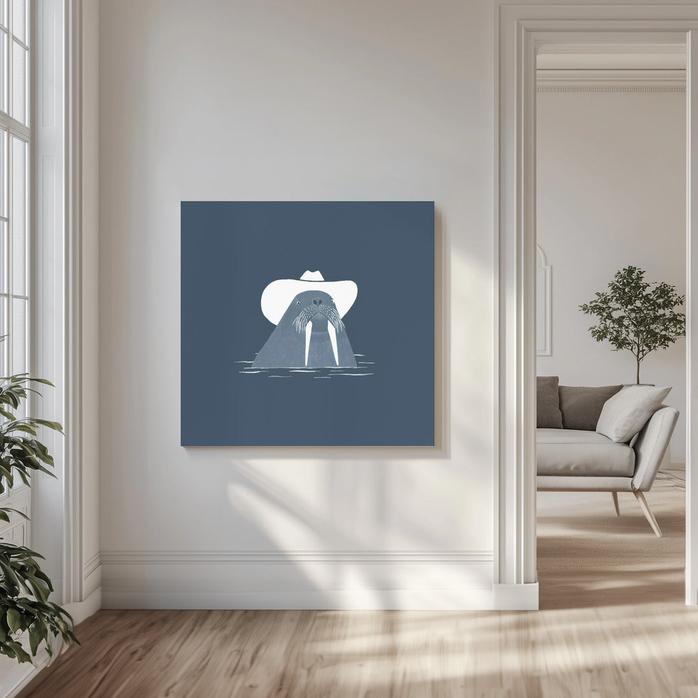 Hank The Cowboy Walrus | Canvas