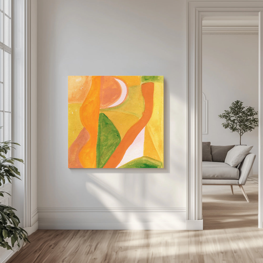 Orange and Golden Abstract | Canvas