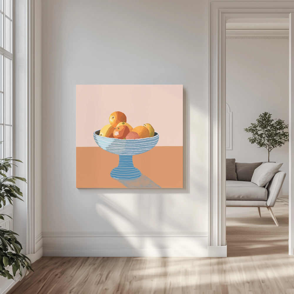 Blue fruit bowl | Canvas
