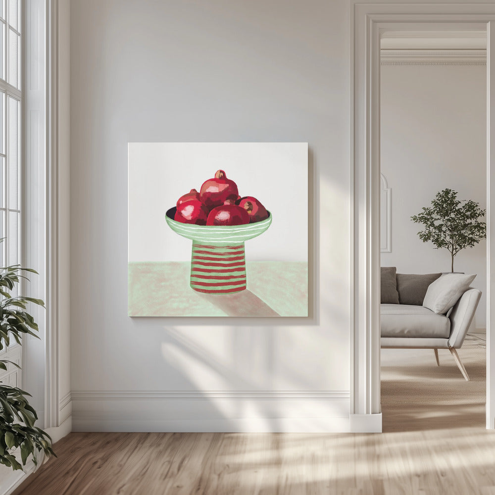 Pomegranate fruit bowl | Canvas