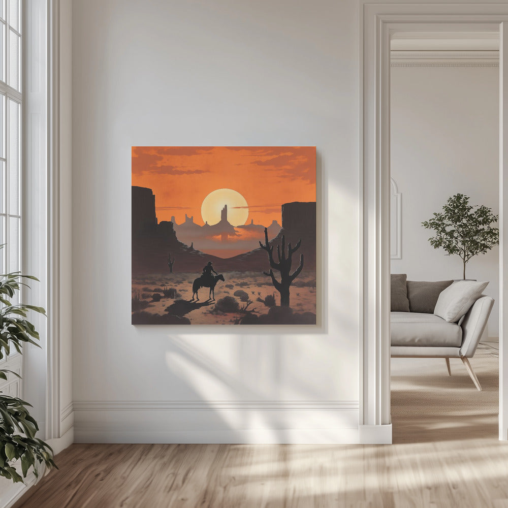 Sunset Cowboy | Canvas