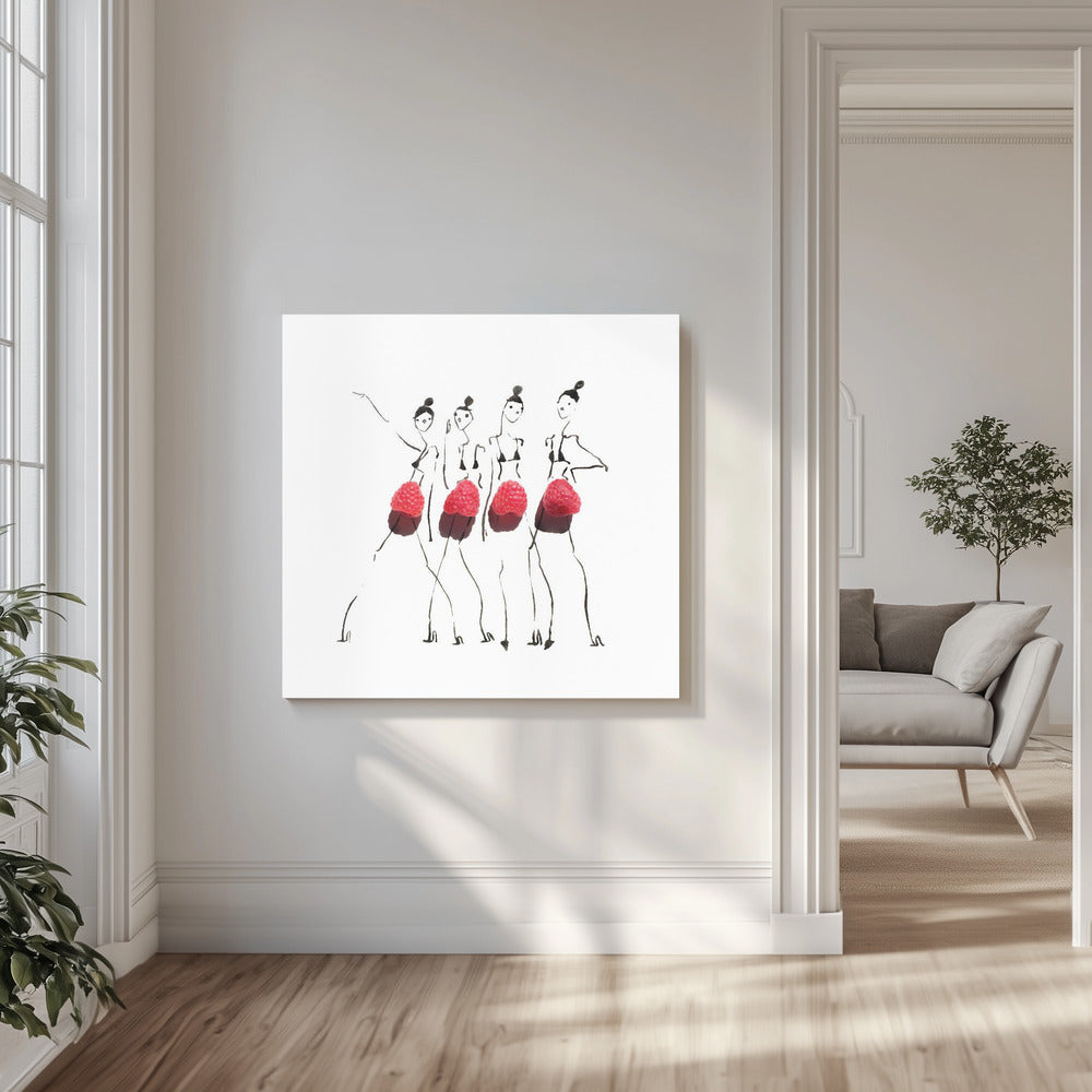 Raspberries On Parade | Canvas