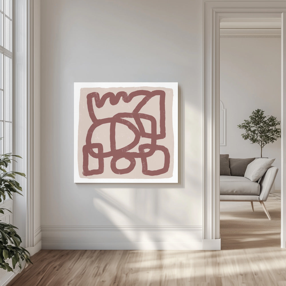 Line drawing, abstract, pattern | Canvas