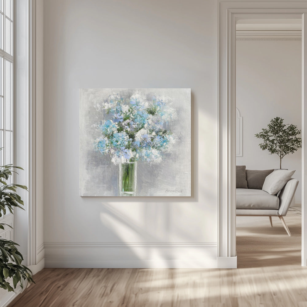 Bouquet of Flowers in a Glass Vase | Canvas