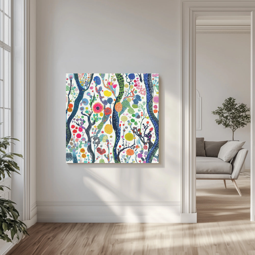 Vibrant Flower Forest | Canvas
