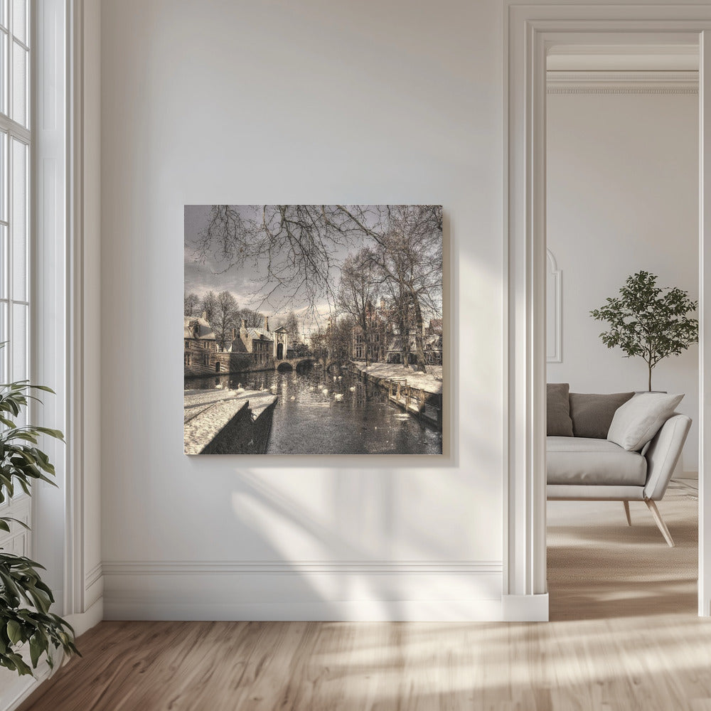 Bruges in Christmas dress | Canvas