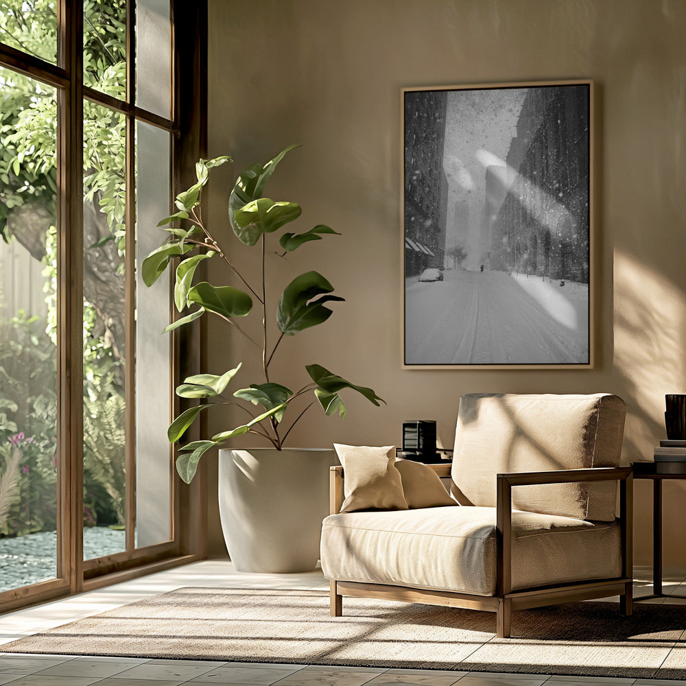 New York Walker in Blizzard | Poster