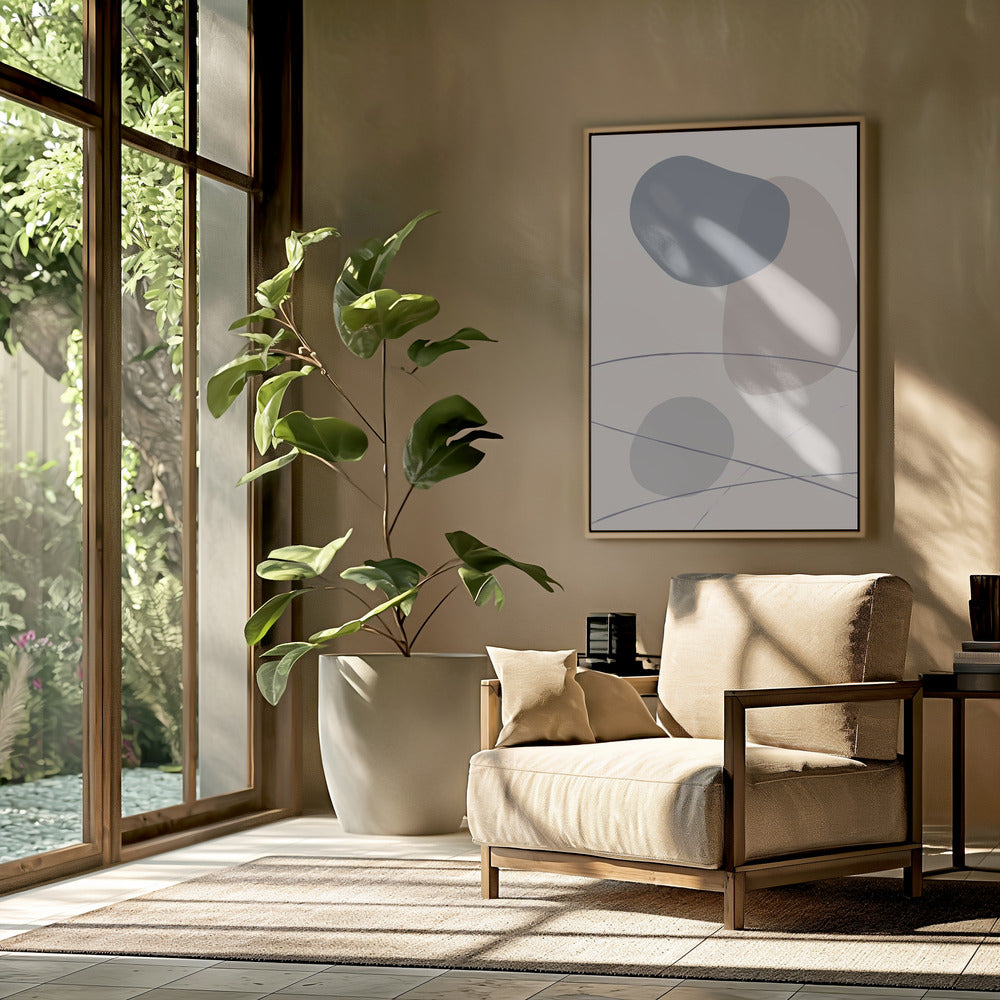New Shapes Blue No 3 | Poster