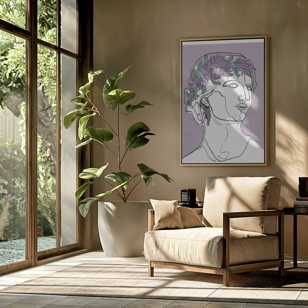 Floral Outline Muse | Poster