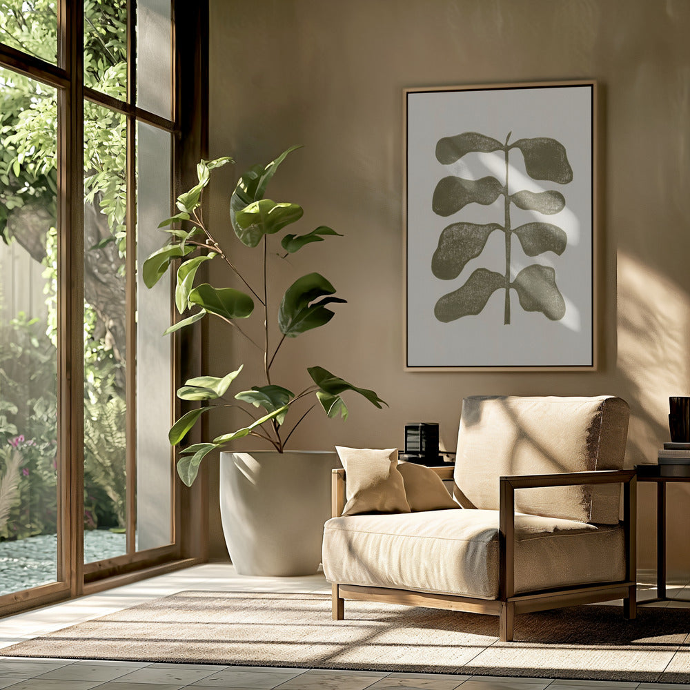 Linocut Plant | Poster