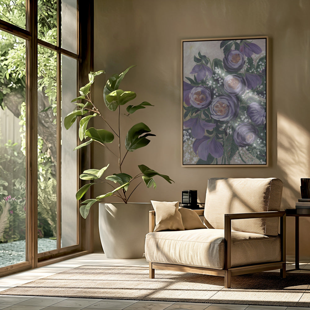 Aaliyah painterly English roses | Poster