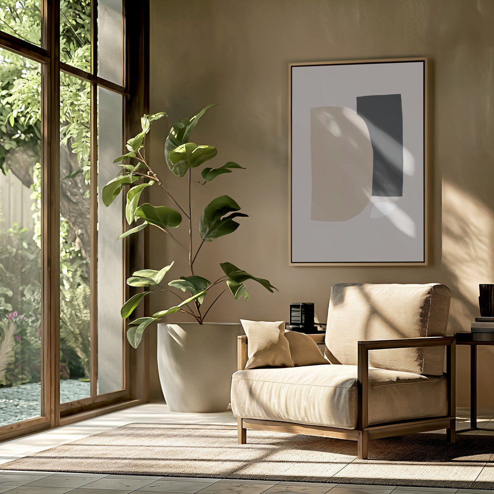 Geometric Shapes In Neutral Tones | Poster
