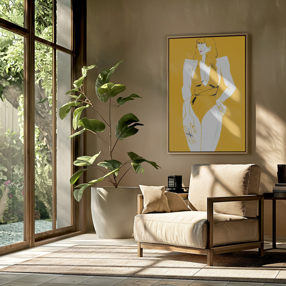 Girl in Bathing Suit Yellow | Poster