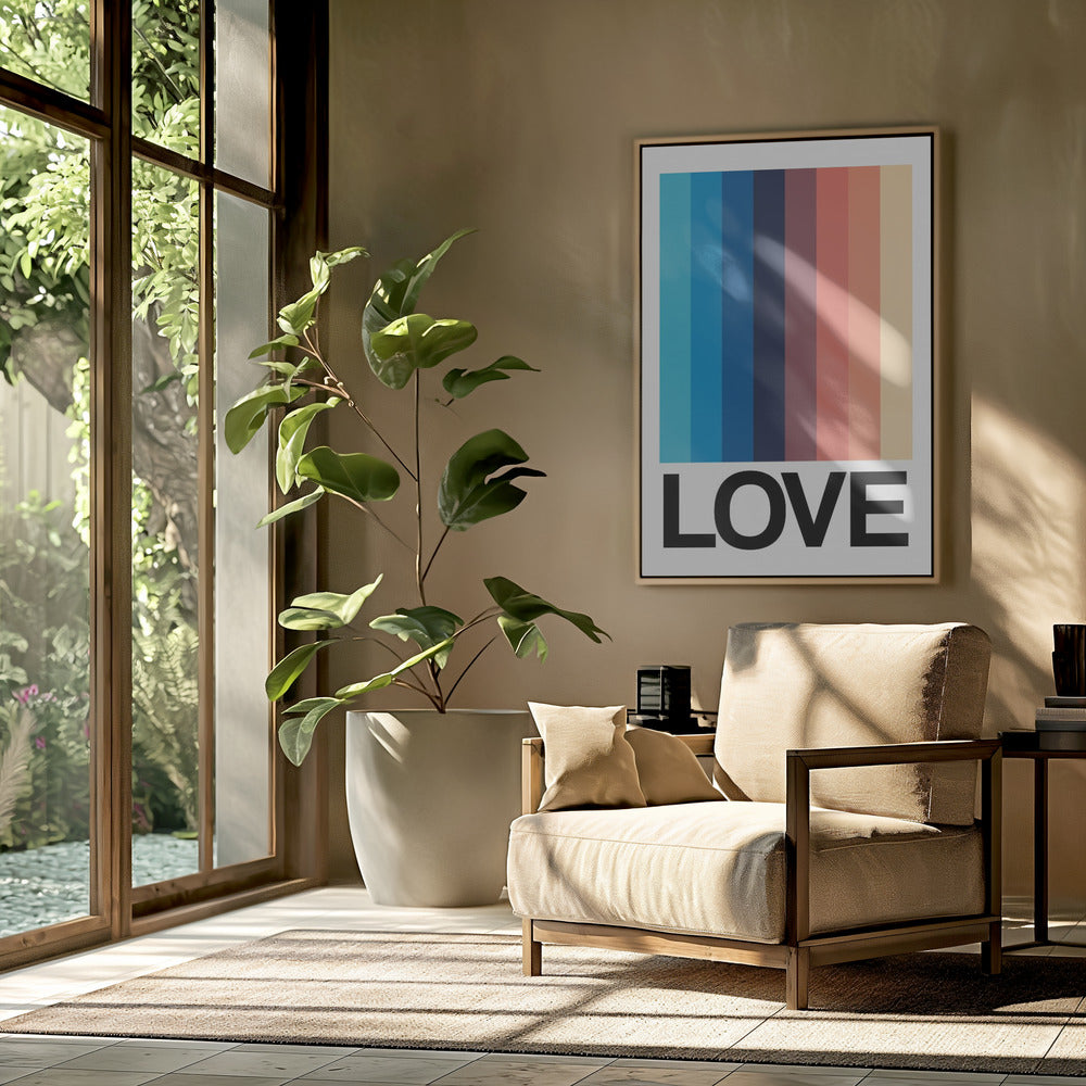 Mirror Stripe LOVE | Poster