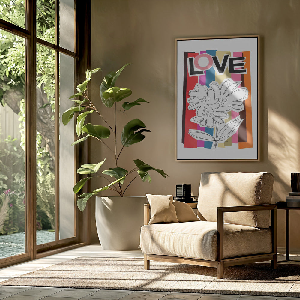 Scribble Flower Summer Fruits | Poster