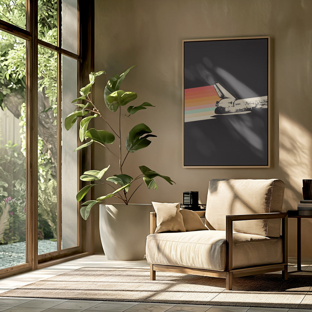 Space Ship Rainbow | Poster