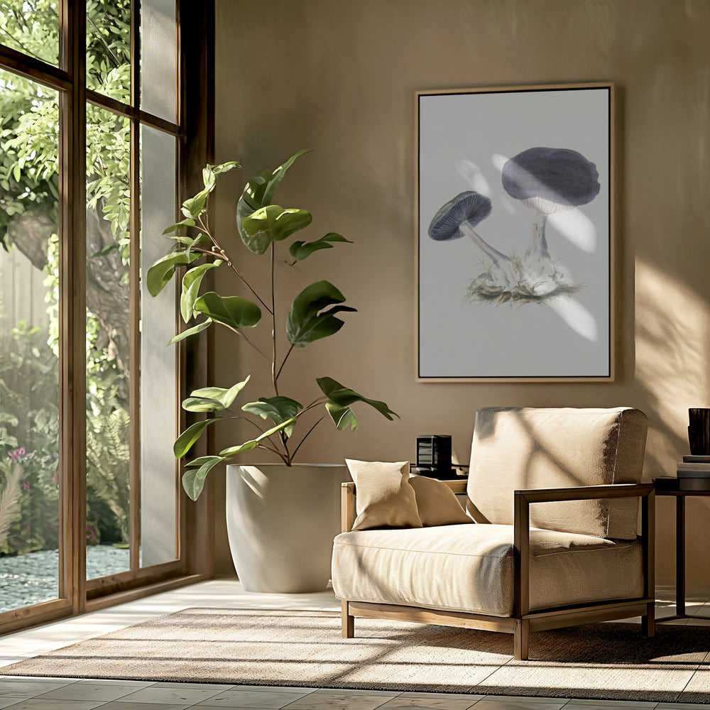 Vintage Violet Webcap Mushroom | Poster