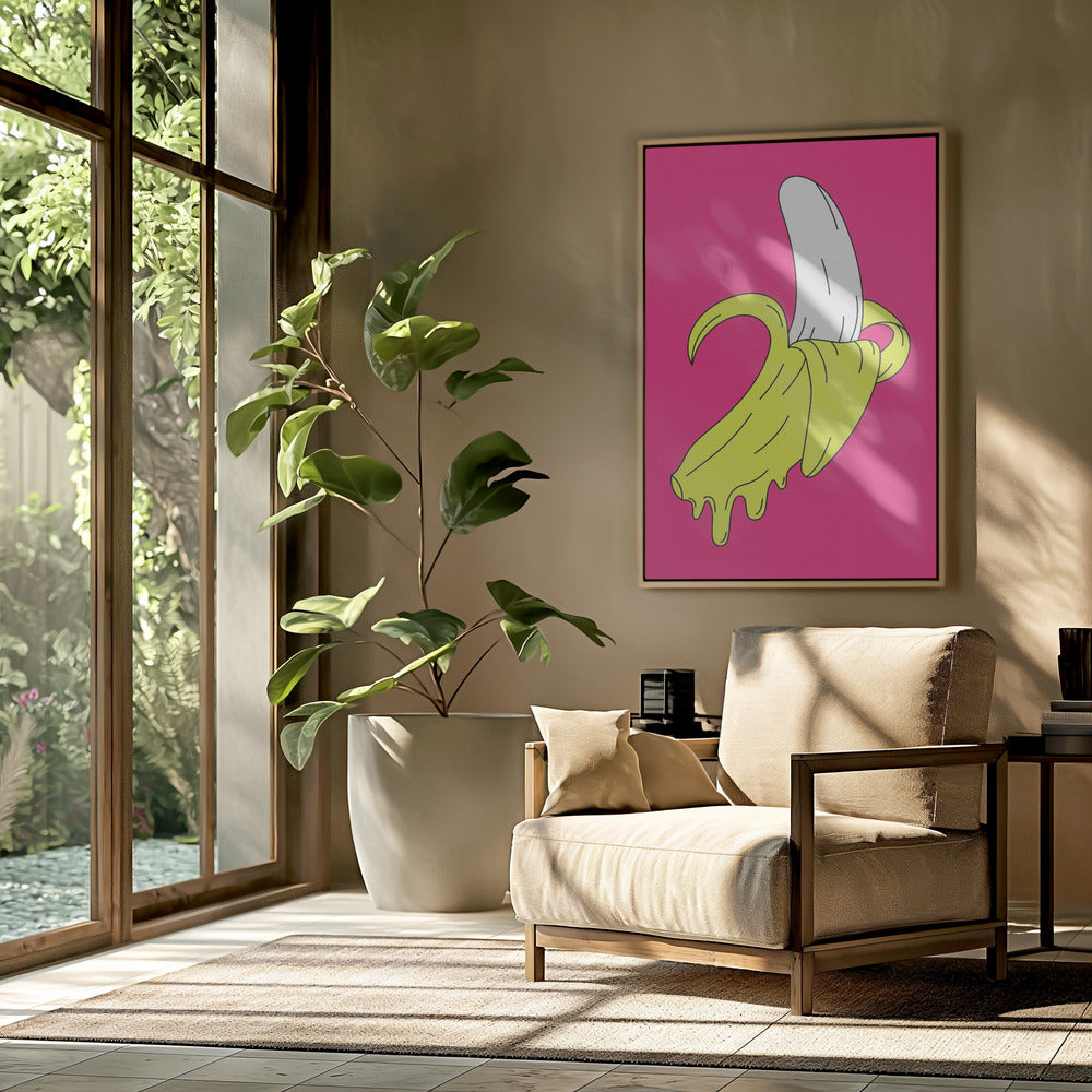Melting Pink Banana | Poster