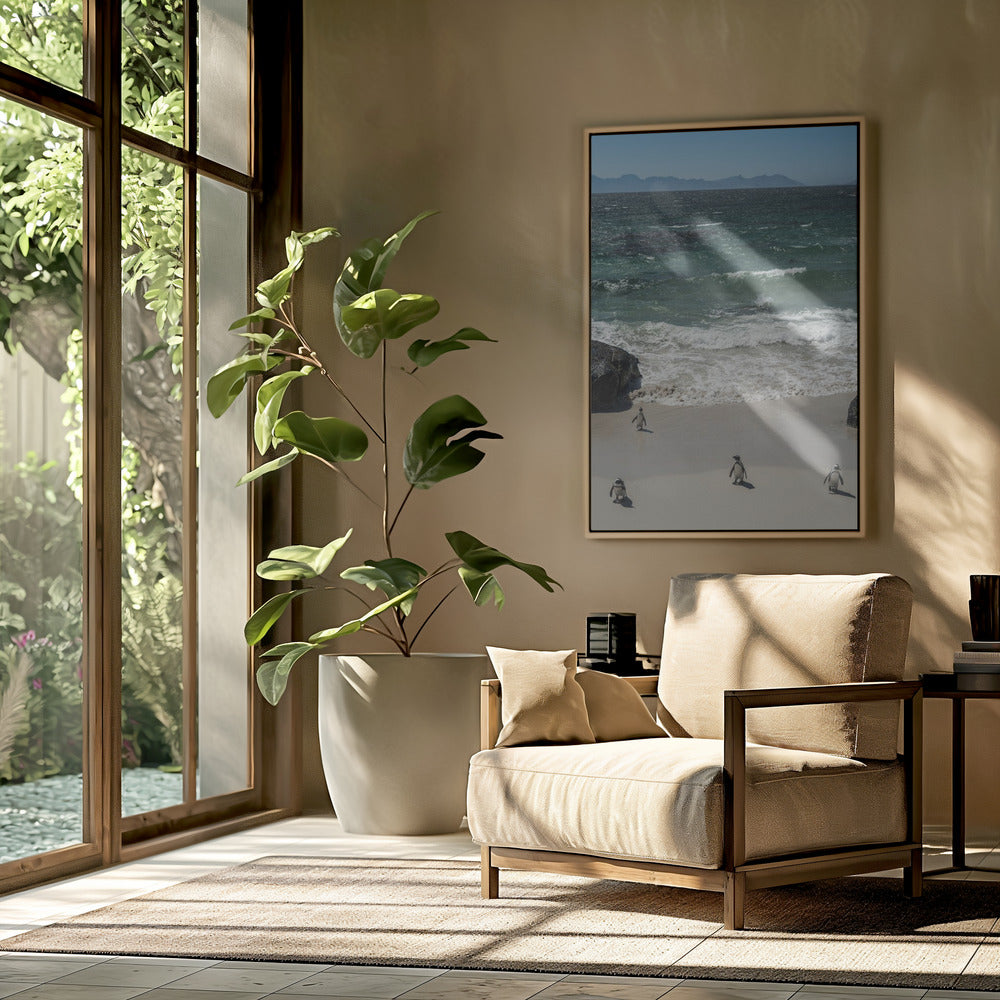 Penguin Beach Stroll | Poster