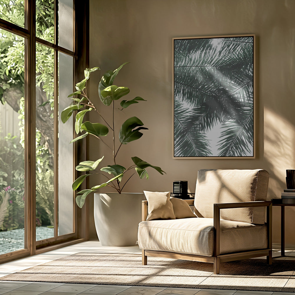 Sunlit Palms Canopy | Poster