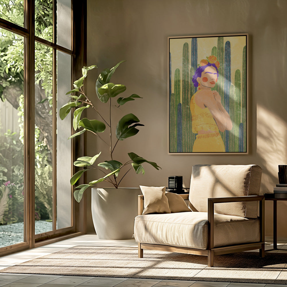 Frida and cacti | Poster