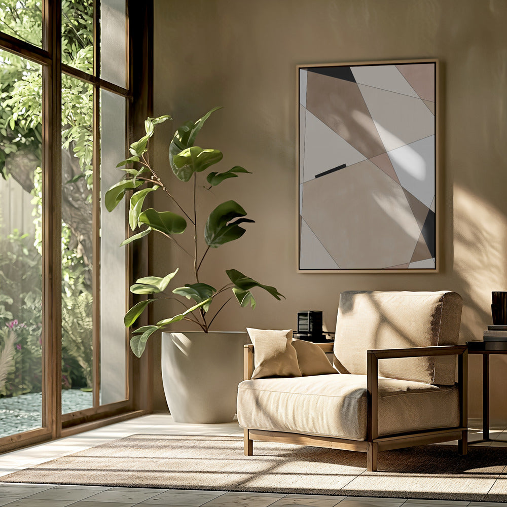 Geometric Beige art | Poster