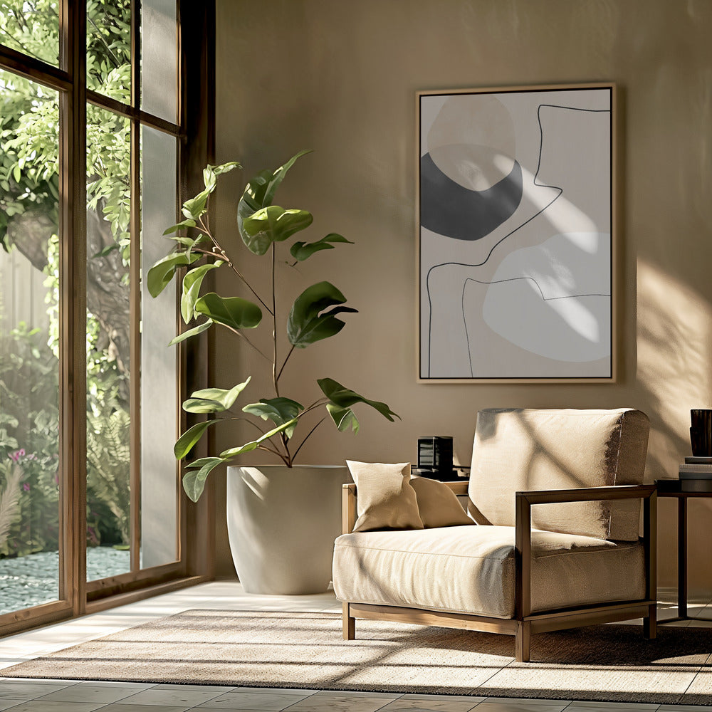 Organic Shapes &amp; Lines Painting | Poster