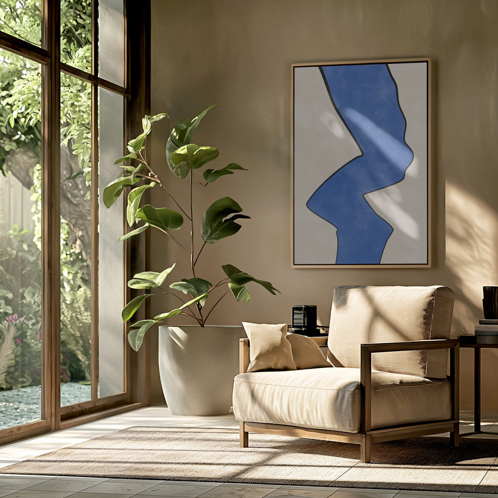 Bold Blue Contour | Poster