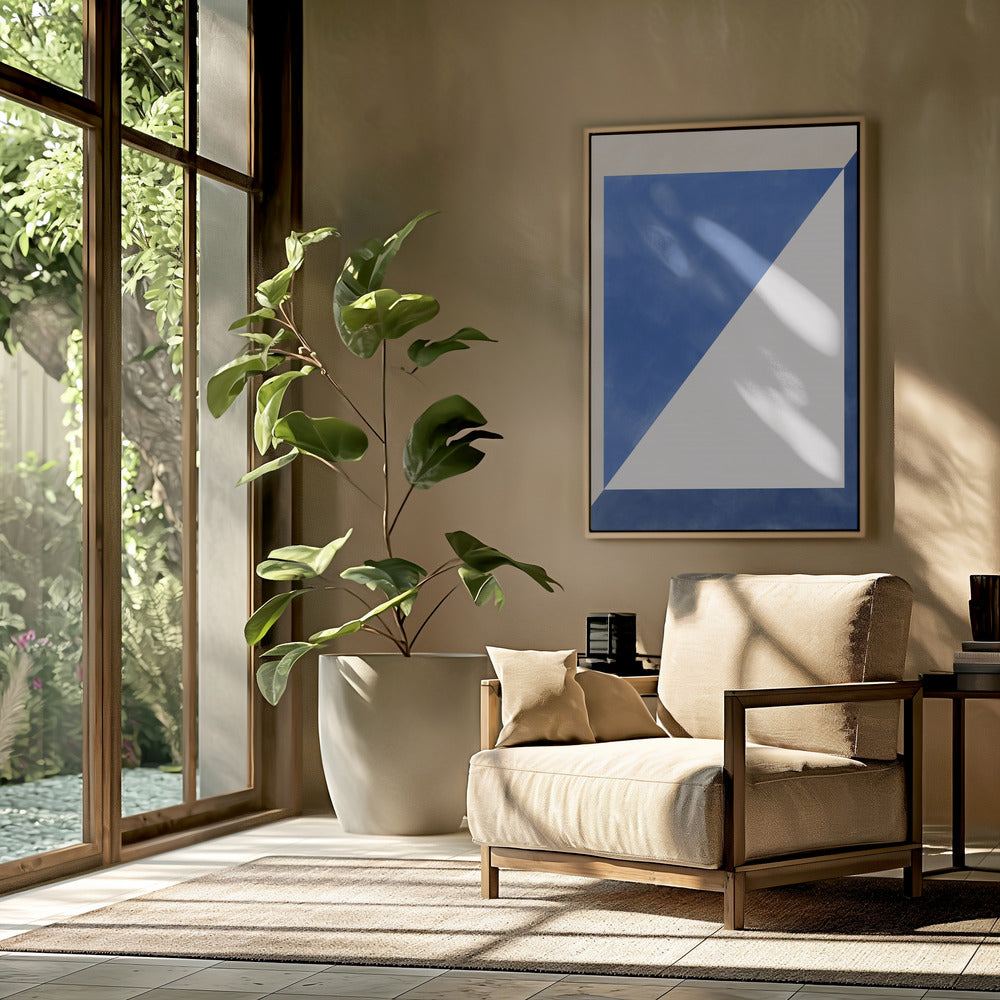 Blue Geometric Play | Poster