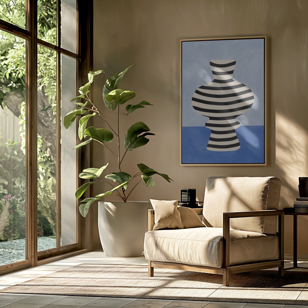 Striped Vase Illusion | Poster