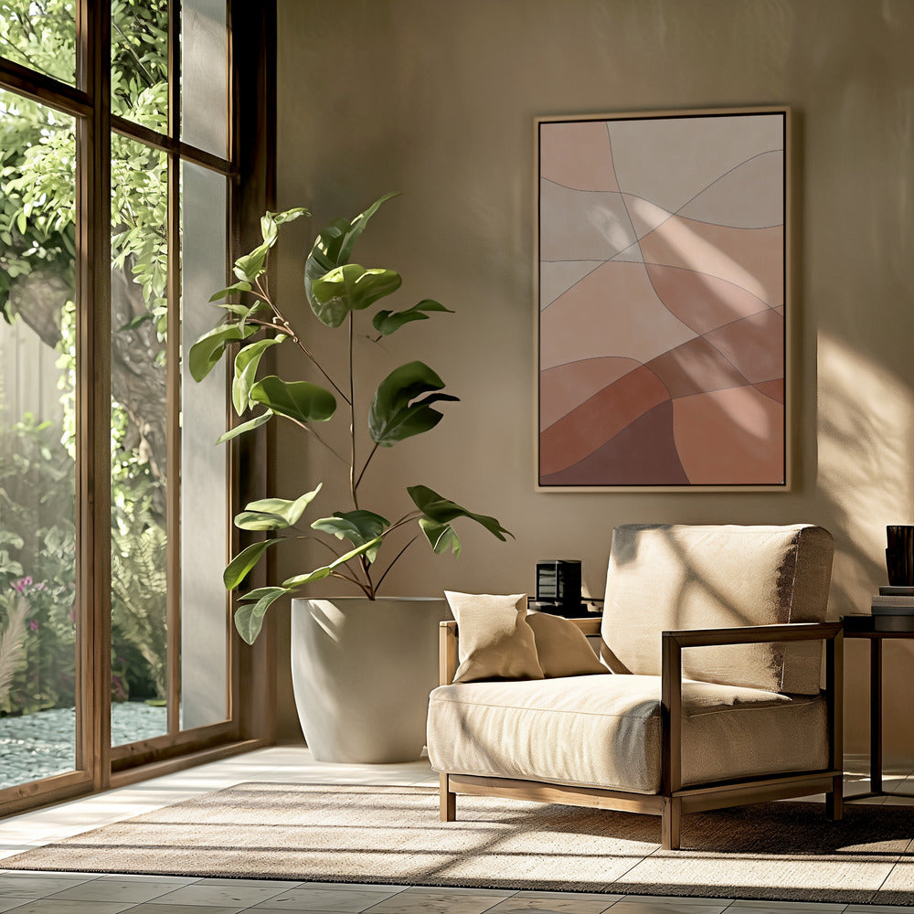 Flowing Lines And Warm Earth Tones | Poster