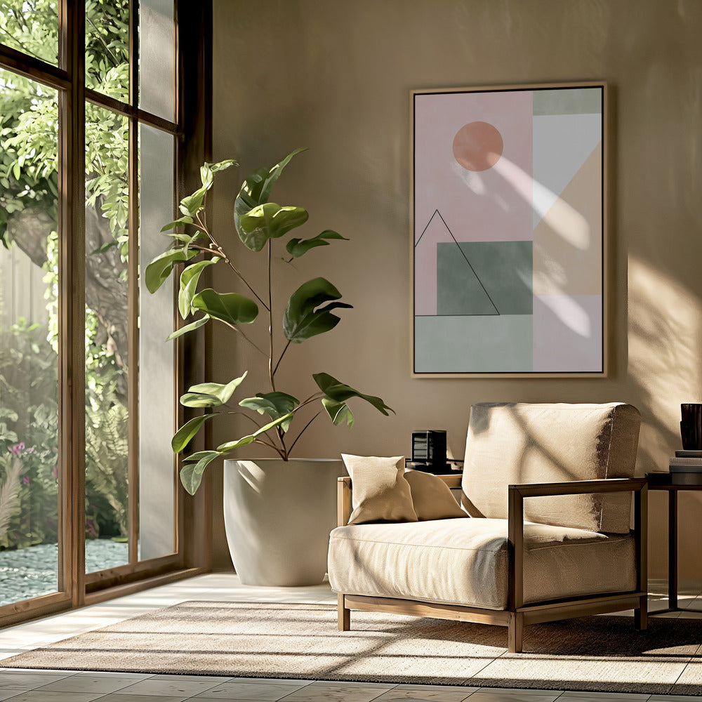 Pastel Tones With Minimalist Shapes | Poster