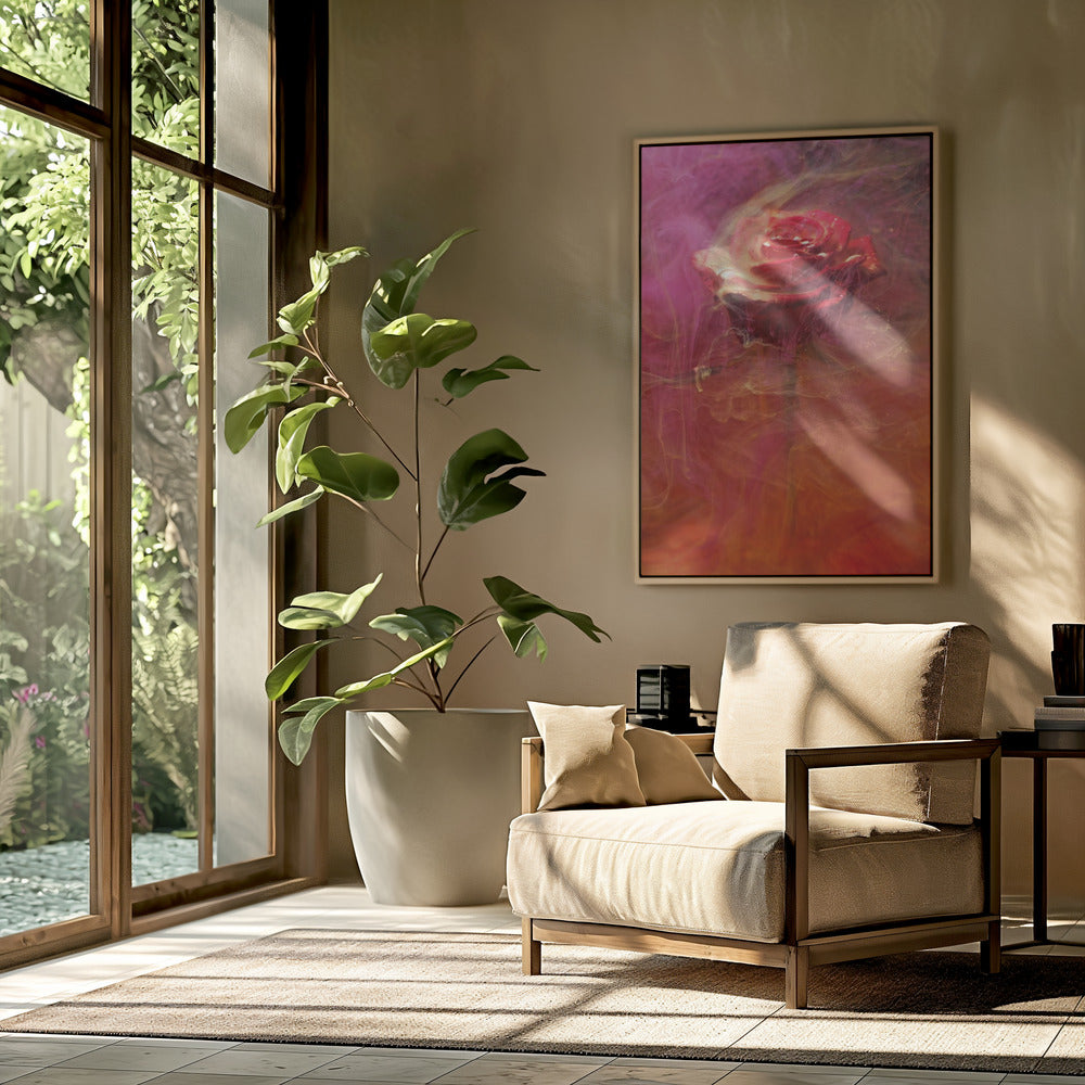 red rose and ink in water | Poster