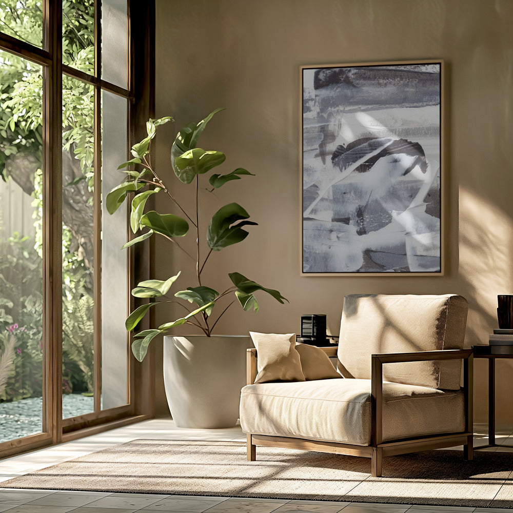 Monochrome Brushstrokes | Poster