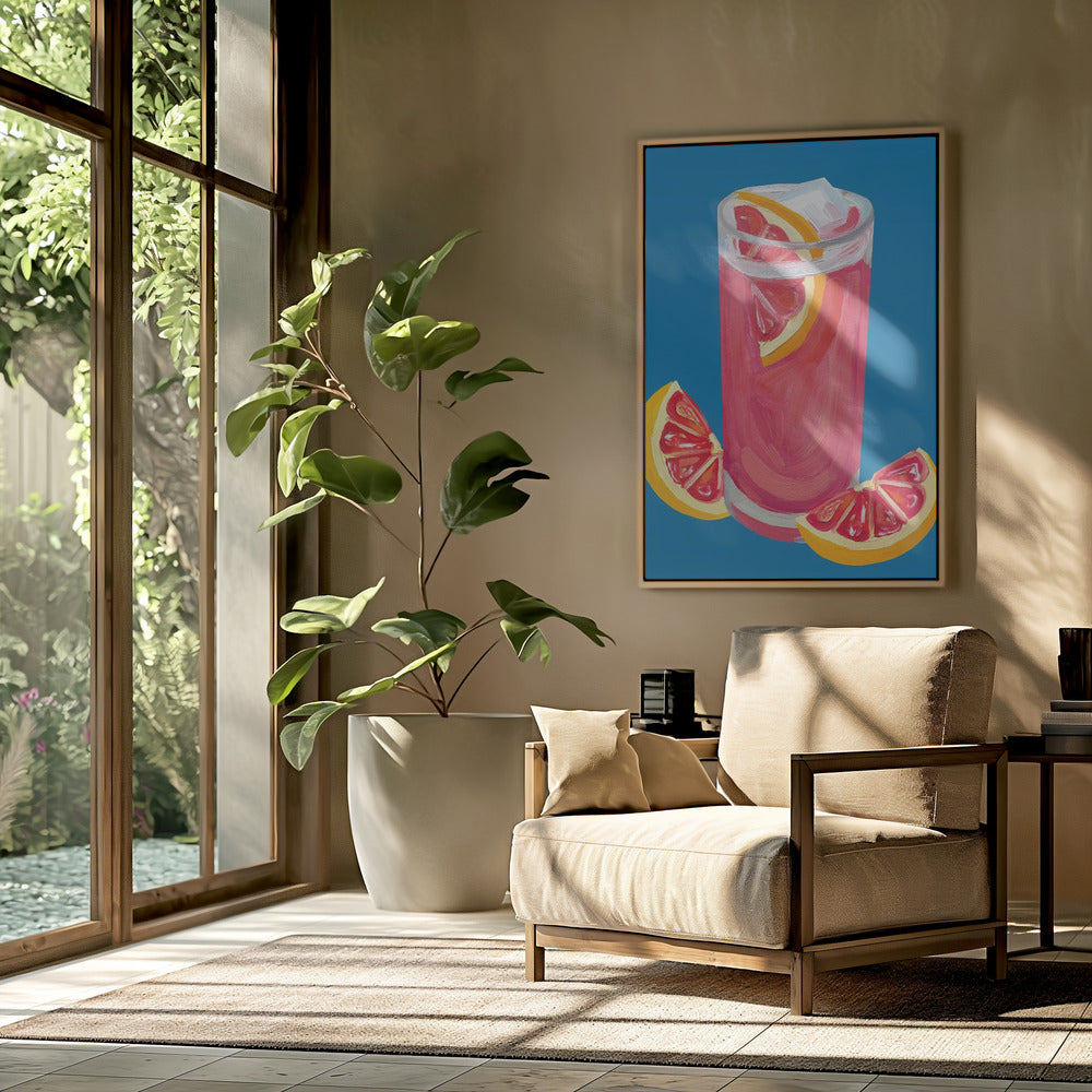Grapefruit Paloma Blue | Poster