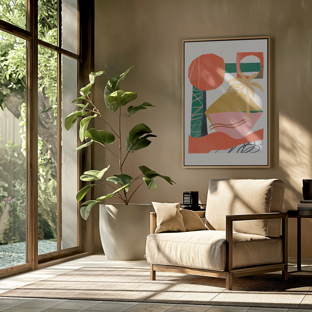 Abstract Beach Collage | Poster