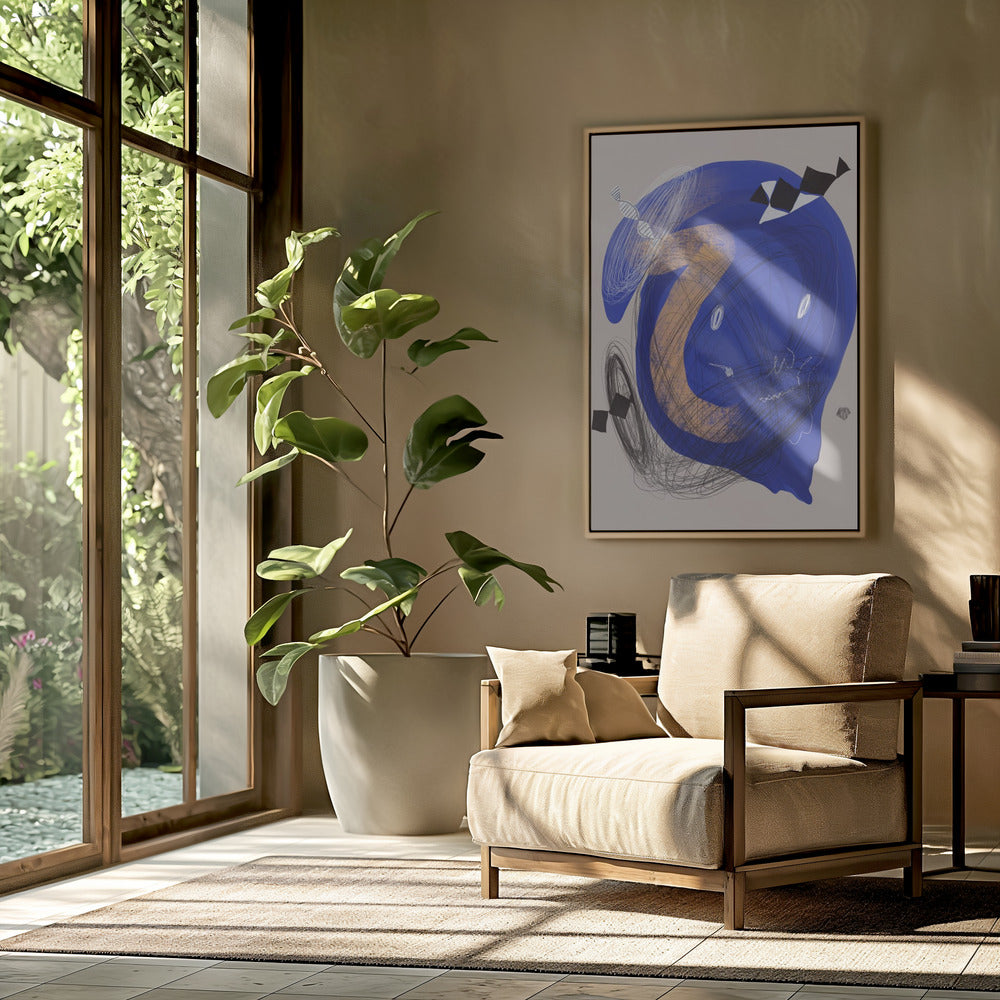 Chaotic Blue Whirl | Poster